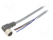 Cable: for sensors/automation; PIN: 4; angled; 5m; M12; 250VDC; 4A CARLO GAVAZZI