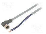 Connection lead; PIN: 3; angled; 5m; M8; 60VAC; 4A; Cores: 3; CONE CARLO GAVAZZI