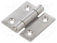 Hinge; Width: 50mm; stainless steel; H: 50mm ELESA+GANTER