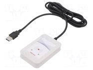 RFID reader; 4.3÷5.5V; USB; antenna; Range: 100mm; 88x56x18.5mm ELATEC