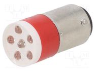 LED lamp; red; BA15D; 24÷28VDC; 24÷28VAC; -20÷60°C; Mat: plastic CML INNOVATIVE TECHNOLOGIES