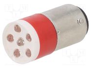 LED lamp; red; BA15D; 24÷28VDC; 24÷28VAC; plastic; -20÷60°C CML INNOVATIVE TECHNOLOGIES