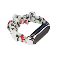 Cloth wristband for Xiaomi Mi Band 6/5/4/3 strap bracelet elastic scrunchies white, Hurtel