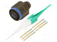 Connector: military; plug; female; PIN: 6; straight; crimped; 5A AMPHENOL AIR