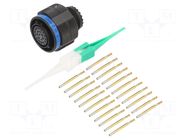 Connector: military; plug; female; PIN: 22; straight; crimped; 5A AMPHENOL AIR