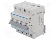 Circuit breaker; 230/400VAC; Inom: 16A; Poles: 4; Charact: C; 6kA HAGER