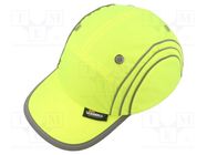 Light helmet; adjustable; Size: 58÷62mm; yellow; polyester VIZWELL