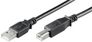 USB 2.0 Hi-Speed Cable, black, 0.25 m - USB 2.0 male (type A) > USB 2.0 male (type B)