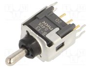 Switch: toggle; Pos: 3; SP3T; ON-OFF-ON; 0.1A/28VAC; 0.1A/28VDC NKK SWITCHES