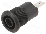 Connector: 4mm banana; socket; 24A; 1kV; black; nickel plated STÄUBLI