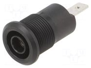 Connector: 4mm banana; socket; 1kV; 24A; black; nickel plated STÄUBLI