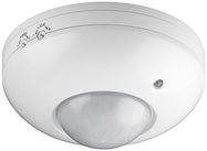 Infrared Motion Detector, white - for surface ceiling mounting, 360° detection, 6 m range, for indoor use (IP20), suitable for LEDs