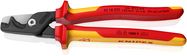 KNIPEX 95 18 225 StepCut® XL Cable shears with step cut insulating multi-component handle, VDE-tested burnished 225 mm