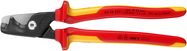 KNIPEX 95 18 225 StepCut® XL Cable shears with step cut insulating multi-component handle, VDE-tested burnished 225 mm