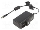 Power supply: switched-mode; mains,plug; 24VDC; 1.5A; 36W; 88.8% XP POWER