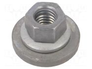 Nut; with flange,with washer,protective; hexagonal; M5; 0.8; 8mm BOSSARD