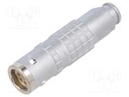 Connector: circular; 2E; plug; male/female; PIN: 6(3+3); soldering LEMO