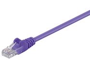 CAT 5e Patch Cable, U/UTP, violet, 0.5 m - copper-clad aluminium wire (CCA)