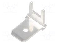 Terminal: flat; 6.3mm; 0.8mm; male; THT; angled 90°; tinned; brass VOGT