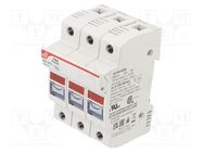 Fuse holder; cylindrical fuses; 10x38mm; for DIN rail mounting DF ELECTRIC