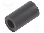 Spacer sleeve; cylindrical; polyamide; L: 7mm; Øout: 4mm; black DREMEC