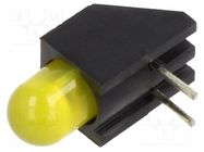 LED; in housing; 5mm; No.of diodes: 1; yellow; 20mA; Lens: diffused BIVAR