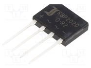 Bridge rectifier: single-phase; Urmax: 200V; If: 2A; Ifsm: 50A; flat DIOTEC SEMICONDUCTOR