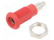Connector: 4mm banana; socket; 30VAC; 60VDC; 25A; red STÄUBLI