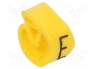 Markers; Marking: E; 4÷10mm; PVC; yellow; -30÷60°C; leaded; PA-2 PARTEX