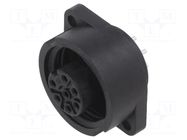 Connector: circular; 250V; 10A; PIN: 7; socket; female; soldering BINDER