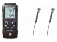 Meter: temperature; digital; LCD; -50÷1000°C; Ch: 2; IP40,IP65 TESTO