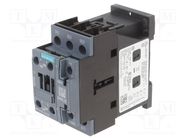 Contactor: 3-pole; NO x3; Auxiliary contacts: NO + NC; 230VAC; 25A SIEMENS