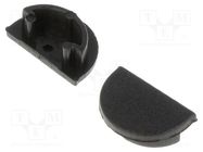 Cap for LED profiles; black; 20pcs; ABS; ARC12 