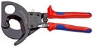 KNIPEX 95 31 280 Cable Cutter (ratchet action) with multi-component grips black lacquered 280 mm (self-service card/blister)