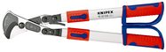 KNIPEX 95 32 038 Cable Shears (ratchet action) with telescopic handles with multi-component handles 570 mm