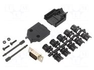 Connector: D-Sub; PIN: 9; plug; male; soldering; for cable; black ENCITECH