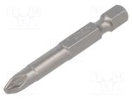 Screwdriver bit; Pozidriv®; PZ2; Overall len: 50mm FELO