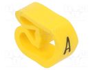 Markers; Marking: A; 8÷16mm; PVC; yellow; -30÷60°C; leaded; PA-3 PARTEX