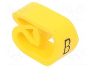 Markers; Marking: B; 8÷16mm; PVC; yellow; -30÷60°C; leaded; PA-3 PARTEX