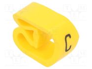 Markers; Marking: C; 8÷16mm; PVC; yellow; -30÷60°C; leaded; PA-3 