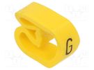 Markers; Marking: G; 8÷16mm; PVC; yellow; -30÷60°C; leaded; PA-3 PARTEX