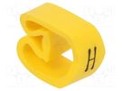 Markers; Marking: H; 8÷16mm; PVC; yellow; -30÷60°C; leaded; PA-3 PARTEX