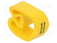 Markers; Marking: H; 8÷16mm; PVC; yellow; -30÷60°C; leaded; PA-3 