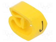 Markers; Marking: J; 8÷16mm; PVC; yellow; -30÷60°C; leaded; PA-3 PARTEX