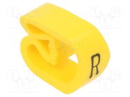 Markers; Marking: R; 8÷16mm; PVC; yellow; -30÷60°C; leaded; PA-3 PARTEX