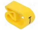 Markers; Marking: T; 8÷16mm; PVC; yellow; -30÷60°C; leaded; PA-3 PARTEX