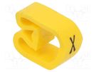 Markers; Marking: X; 8÷16mm; PVC; yellow; -30÷60°C; leaded; PA-3 PARTEX