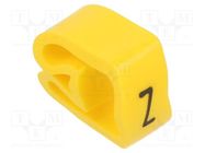 Markers; Marking: Z; 8÷16mm; PVC; yellow; -30÷60°C; leaded; PA-3 PARTEX