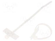 Cable tie; with label; L: 98mm; W: 2.5mm; natural; polyamide; 80N PARTEX