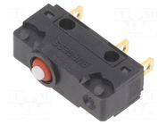 Microswitch SNAP ACTION; 5A/250VAC; without lever; SPDT; ON-(ON) SAIA-BURGESS